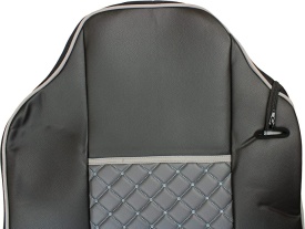 Set huse scaune camion compatibile cu IVECO STRALIS S-WAY 2021->, piele ecologica negru cu gri - Img 8