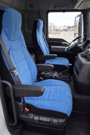Set huse scaune camion compatibile MAN TGX 2007-2020, catifea albastra - Img 2