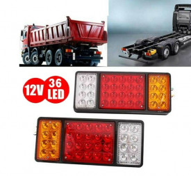 Set lampi stop LED, 4 Functii, 12V, 31.5 cm x 13.5 cm, potrivit pentru remorci, rulote, vehicule agricole - Img 2