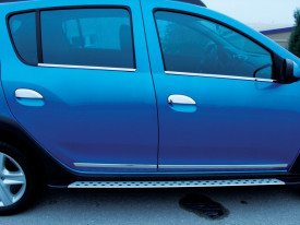 Set ornamente cromate manere portiere compatibile DACIA LOGAN 2004-2012, LOGAN MCV 2006-2013 - Img 3