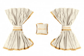 Set perdele cabina camion, universal compatibil cu MAN, culoare crem - Img 7