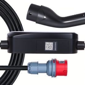 Statie incarcare mobila, Wallbox mobil, 22kW 32A, incarcator portabil EV tip 2, incarcator auto monofazat pentru vehicule electrice cu cablu de incarcare de 6 m, priza CEE, ecran LCD, statie de incarcare EV reglabila, cutie de control IP66 - Img 12