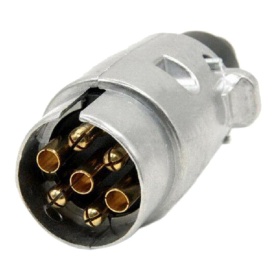 Stecher 7 pini din metal pentru priza de rulote sau remorci cu montaj pe cablu, 12V - Img 3