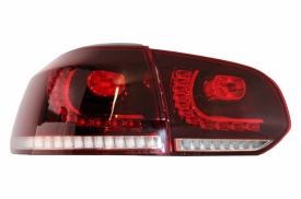 Stopuri FULL LED compatibil cu VW Golf 6 VI 2008-2013 R20 Design Semnal Secvential Dinamic - Img 3