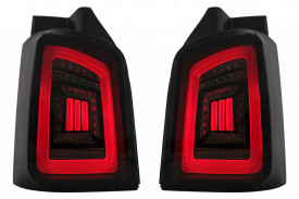 Stopuri Full LED compatibil cu VW Transporter T5 2003-2009 Negru Fumuriu Semnal Dinamic - Img 2