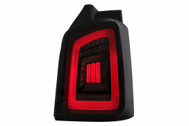 Stopuri Full LED compatibil cu VW Transporter T5 2003-2009 Negru Fumuriu Semnal Dinamic - Img 3