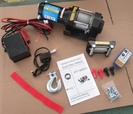 Troliu electric cu telecomanda pentru remorcare autoturisme, jeep-uri, barci, off-road, 4000LBS 1820kg, 12V - Img 3