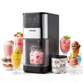 Aparat de inghetata 7 in 1, aparat de inghetata de casa cu amestecare si rotire rapida pentru o textură fina si cremoasa, sorbet, milkshake, iaurt inghetat si inghetata usoara