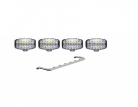Bara din inox proiectoare pentru cabina, compatibil camioane DAF, cu 4 proiectoare incluse FL7880DM