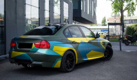 Bara spate tuning compatibila cu BMW Seria 3 E90 2004-2011 M3 Look Evacuare Centrala - Img 2