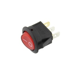 Buton comutator 2 pozitii, On Off, rosu 3 picioare 12V 20A, bucata