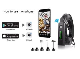 Camera endoscopica wireless HD WIFI pentru telefon compatibila cu iOS si Android 720p, cablu de 5 m - Img 12