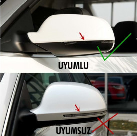 Capace oglinda compatibile cu Audi A3 8P 2003-2007 Negru Lucios - Img 5