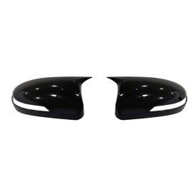 Capace oglinda compatibile cu Hyundai i20 2014-2019 cu semnalizare in oglinda, Negru lucios BATMAN style
