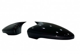 Capace oglinda compatibile cu VW Scirocco 2008-2017 Negru lucios Batman Style - Img 3