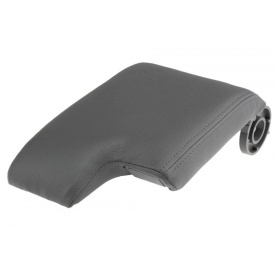 Clapeta capac cotiera cu buton compatibil BMW Seria 3 E46 1999-2005, culoare gri piele ecologica