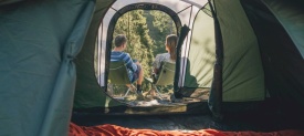 Cort camping tip cupola cu 2 camere, pentru 4 persoane, 355x260x135 cm, Outwell Tent Cloud 4 - Img 7