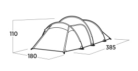 Cort camping tip tunel Easy Camp Pasvik 3 pentru, 610x240x195 cm, 3 persoane - Img 5
