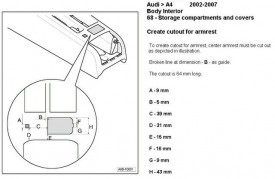 Cotiera auto dedicata AUDI A4 B6 B7 2002-2008 Negru Material textil - Img 4