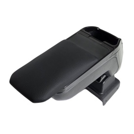 Cotiera auto neagra cu buzunar compatibila Skoda Fabia II 2007-2014, piele ecologica - Img 5