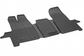 Covorase auto cauciuc Ford Transit Custom 2013-2018, 3 locuri, RIGUM