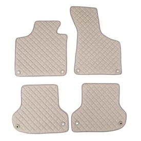 Covorase auto, mochete auto piele ecologica compatibile Audi A3 8P 2004-2012, culoare crem