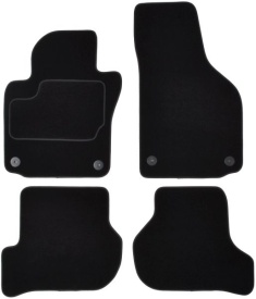 Covorase auto, mochete auto velur, compatibile VW GOLF 5 V 6 VI 2003-2012, culoare negru si margine roz - Img 2