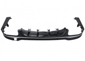 Difuzor Bara Spate compatibil cu Mercedes GLC SUV X253 Facelift 2020-> GLC43 Design Evacuare Crom - Img 3