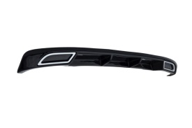 Difuzor bara spate compatibil Skoda Octavia 3 III 2012-2020, cu dubla evacuare, negru lucios - Img 5