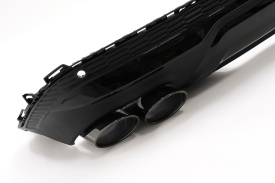 Difuzor Bara Spate Evacuare Dubla compatibil cu Audi Q7 SUV 4M Facelift 2020-> Negru - Img 8