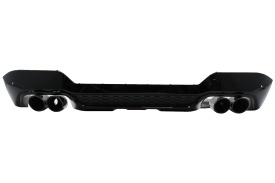 Difuzor Bara Spate Evacuare Dubla cu Ornamente evacuare compatibil cu BMW X3 G01 LCI M-Sport 2021-> M Design Negru Lucios