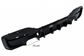 Difuzor Bara Spate Evacuare Dubla Negru Lucios compatibil BMW Seria 1 F20 F21 LCI 2015-2019 - Img 3