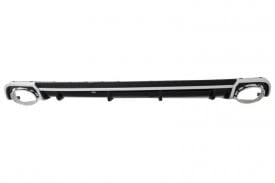 Difuzor Bara Spate si Ornamente Evacuare compatibil cu Audi A4 B9 8W (2016-2018) Sedan Avant RS4 Desing - Img 1
