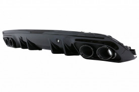 Difuzor cu ornamente evacuare compatibil cu Mercedes C-Class W205 S205 2014-2020 C43 Design pentru bara AMG Sport Line - Img 3
