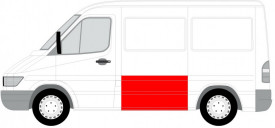 Element reparatie perete lateral stanga MERCEDES SPRINTER W901 1996-2006 (partea inferioara, inaltime 118cm) - Img 2