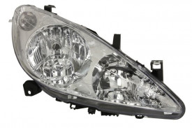 Far Dreapta 2*H1/H7, electric, fara motoras, culoare cromat, culoare semnalizator transparent compatibil PEUGEOT 307 2000-2005