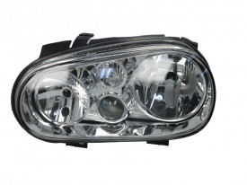 Far Stanga H1/H3/H7, electric, cu motoras, culoare cromat compatibil VW GOLF IV 1998-2004