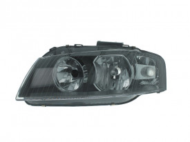 Far stanga H7/H7, electric, cu motor, culoare negru, compatibil cu AUDI A3 8P 2003-2008
