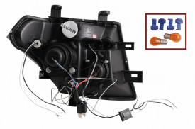 Faruri Angel Eyes compatibil cu Nissan Navara D40 (2004-2009) Pathfinder R51 (2005-2008) Crom - Img 4