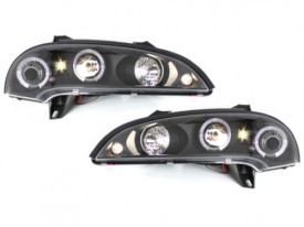 Faruri compatibil cu Opel Tigra (09.1994-12.2000) Angel Eyes Negru - Img 4