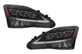 Faruri Full LED Semnal Dinamic compatibil cu LEXUS XE20 (2006-2013) Negru - Img 7