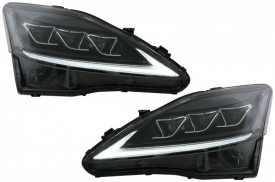 Faruri Full LED Semnal Dinamic compatibil cu LEXUS XE20 (2006-2013) Negru - Img 2