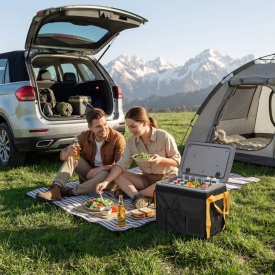 Frigider auto 12 volti, 20L, congelator portabil ultra-usor din EPP, compresor electric cu control prin aplicatie, 12V 24V DC, pentru camion, rulote, SUV, barca, calatorie, camping - Img 9