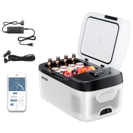 Frigider auto de 15L, voltaj operare 12V 24V DC si 100-240V AC 60W, -20C - 20 grade C pentru exterior, camping, rulote - Img 7