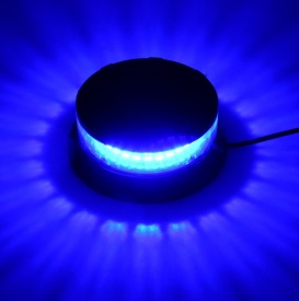 Girofar cu LED de 24W, cu magnet si ventuza, 12V-24V, lumina albastra, E9 E-Mark - Img 4