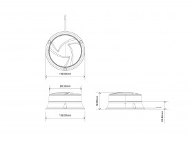 Girofar LED, prindere cu suruburi, 19W, 12-24 V, E-Mark - Img 2