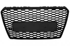 Grila Bara Fata compatibil Audi A7 4G Pre-Facelift (2010-2014) RS7 Design Negru Lucios - Img 2
