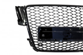 Grila Centrala compatibil Audi A5 8T 2007-2011 RS Design Negru Lucios - Img 2