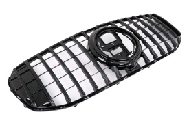 Grila Centrala compatibil cu Mercedes GLS SUV X167 2019-> GTR Look Negru Lucios - Img 3