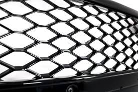 Grila Centrala Fara Emblema compatibil Audi A4 B8 2007-2012 RS Design Negru Lucios cu PDC - Img 4